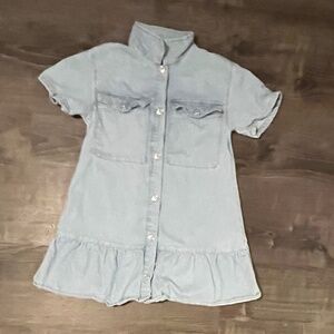 Classic blue Jean button down dress